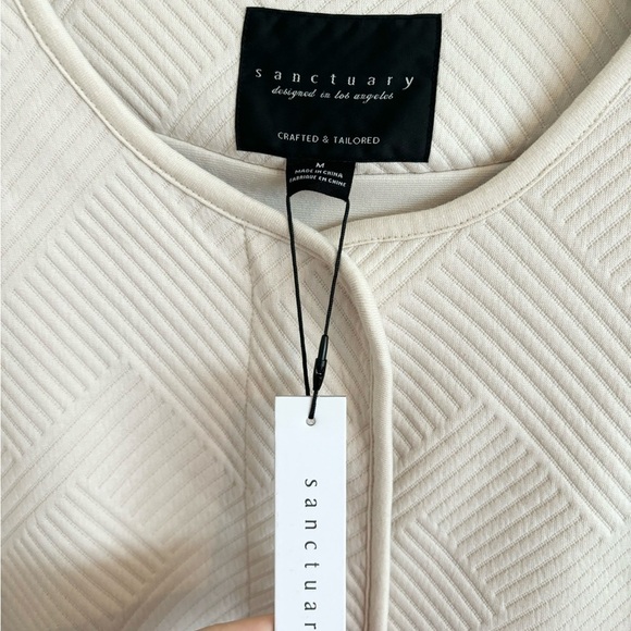 Sanctuary Cream Textured Knit Shacket size M new - Picture 6 of 8